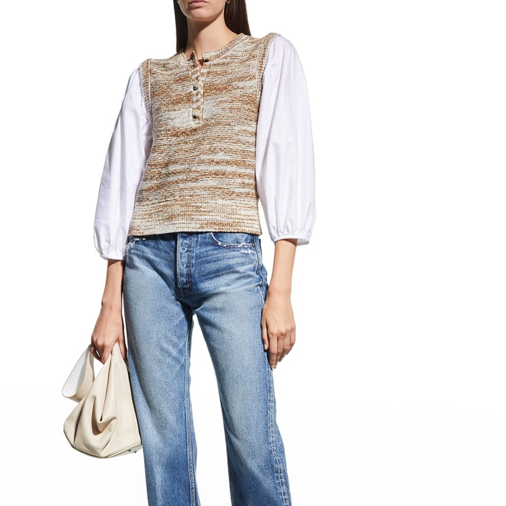 Veronica Beard Brown and Cream Sweater, Size L - Picture 5 of 11